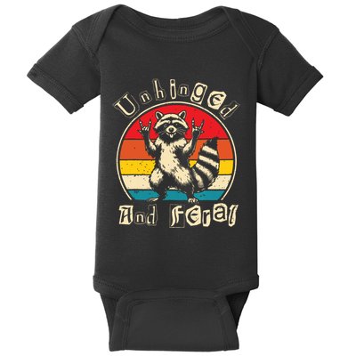 Unhinged And Feral Raccoon Cute Feral Girl Racoon Lover Baby Bodysuit