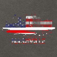USA American Flag Cityscape Nashville Tennessee Skyline Cotton Canvas Backpack
