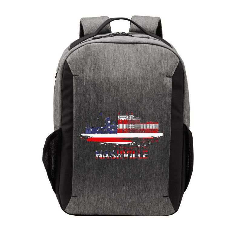 USA American Flag Cityscape Nashville Tennessee Skyline Vector Backpack