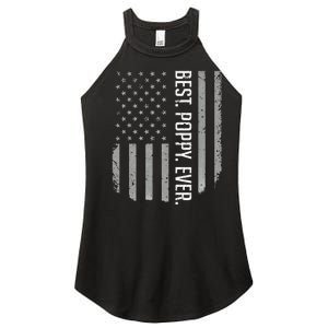 USA American Flag Best Poppy Ever Retro Fathers Day Women's Perfect Tri Rocker Tank