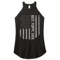 USA American Flag Best Poppy Ever Retro Fathers Day Women's Perfect Tri Rocker Tank