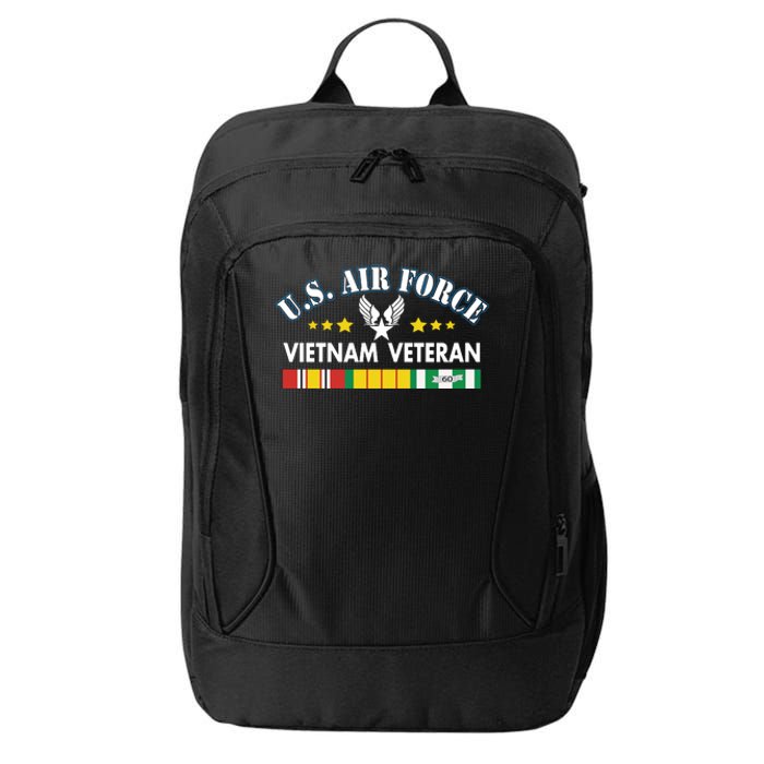 US. Air Force Vietnam Veteran, USAF Veteran, USA Flag Gift City Backpack