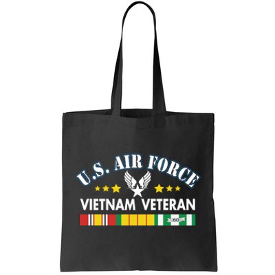 US. Air Force Vietnam Veteran, USAF Veteran, USA Flag Gift Tote Bag