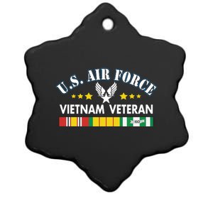 US. Air Force Vietnam Veteran, USAF Veteran, USA Flag Gift Ceramic Star Ornament