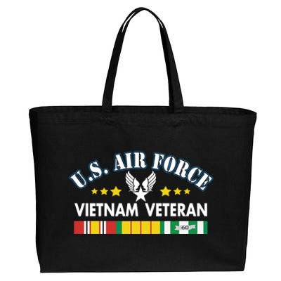 US. Air Force Vietnam Veteran, USAF Veteran, USA Flag Gift Cotton Canvas Jumbo Tote