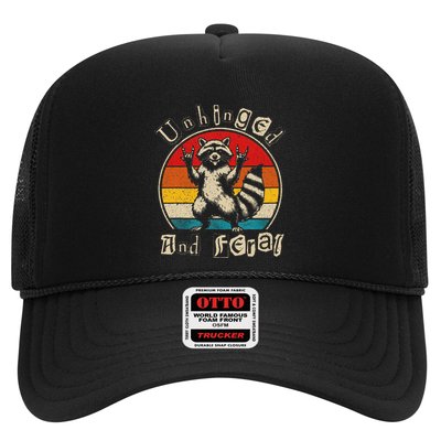Unhinged And Feral Raccoon Cute Feral Girl Racoon Lover Gift Trucker Hat