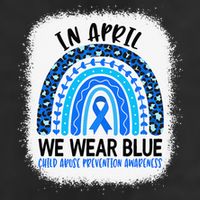US America Flag Child Abuse Prevention Month April Awareness 7 Panel Mesh Trucker Snapback Hat
