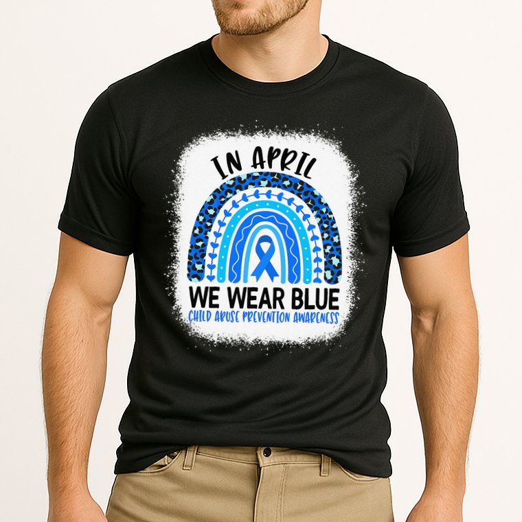 US America Flag Child Abuse Prevention Month April Awareness Cooling Performance Crew T-Shirt