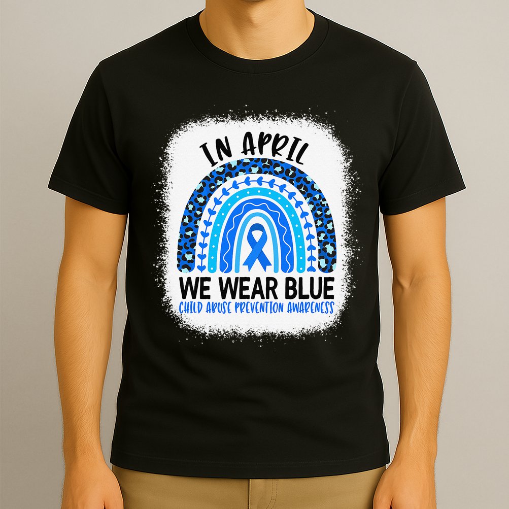 US America Flag Child Abuse Prevention Month April Awareness T-Shirt