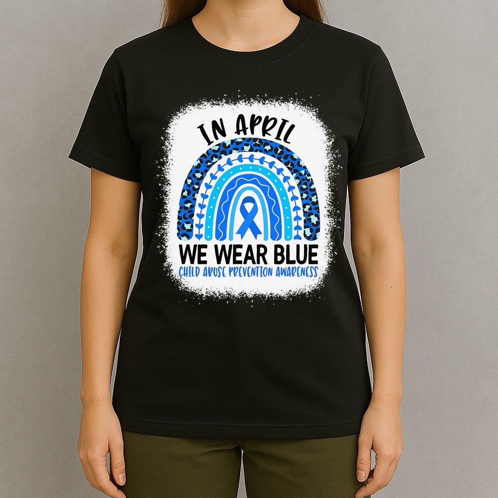 US America Flag Child Abuse Prevention Month April Awareness T-Shirt