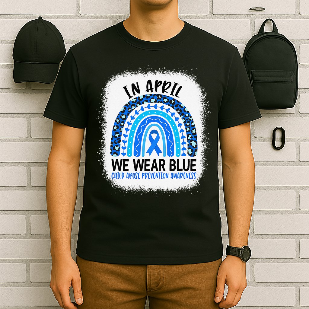 US America Flag Child Abuse Prevention Month April Awareness T-Shirt