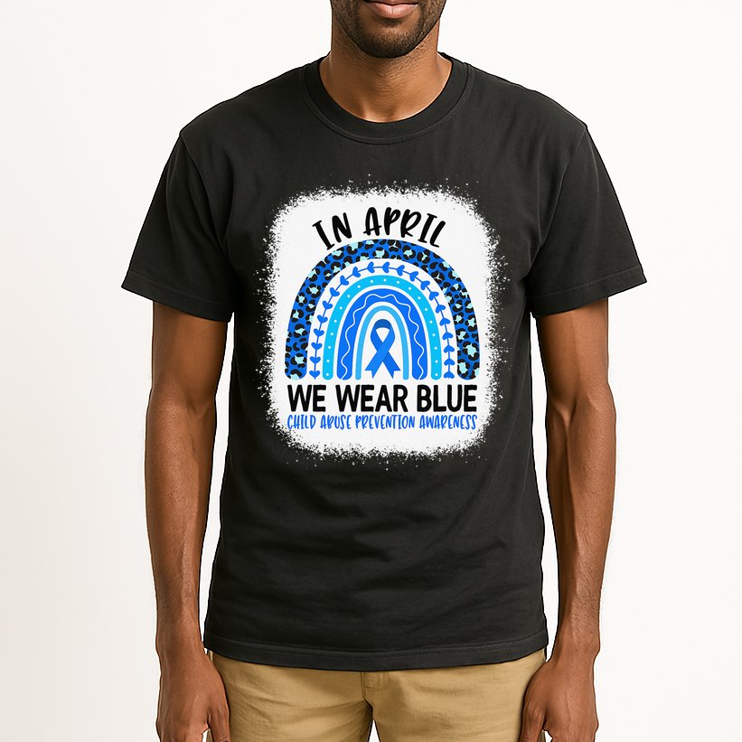 US America Flag Child Abuse Prevention Month April Awareness Tall T-Shirt