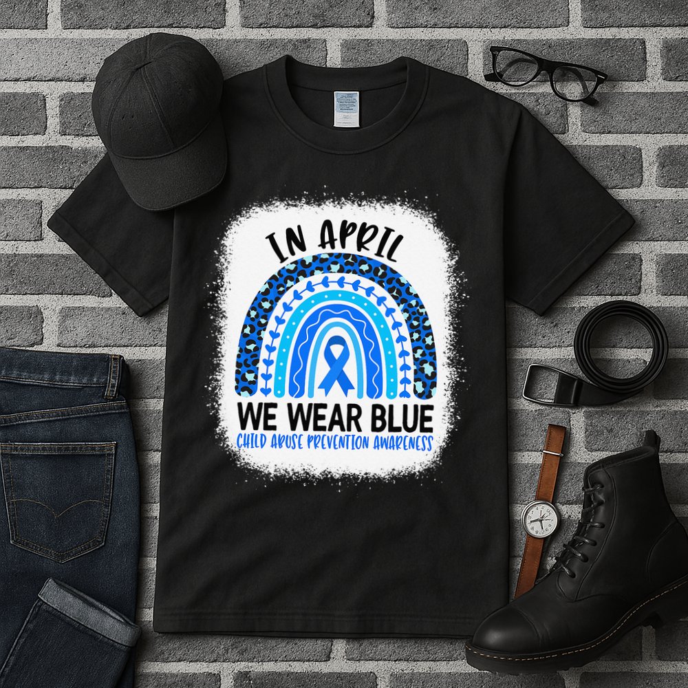 US America Flag Child Abuse Prevention Month April Awareness Tall T-Shirt