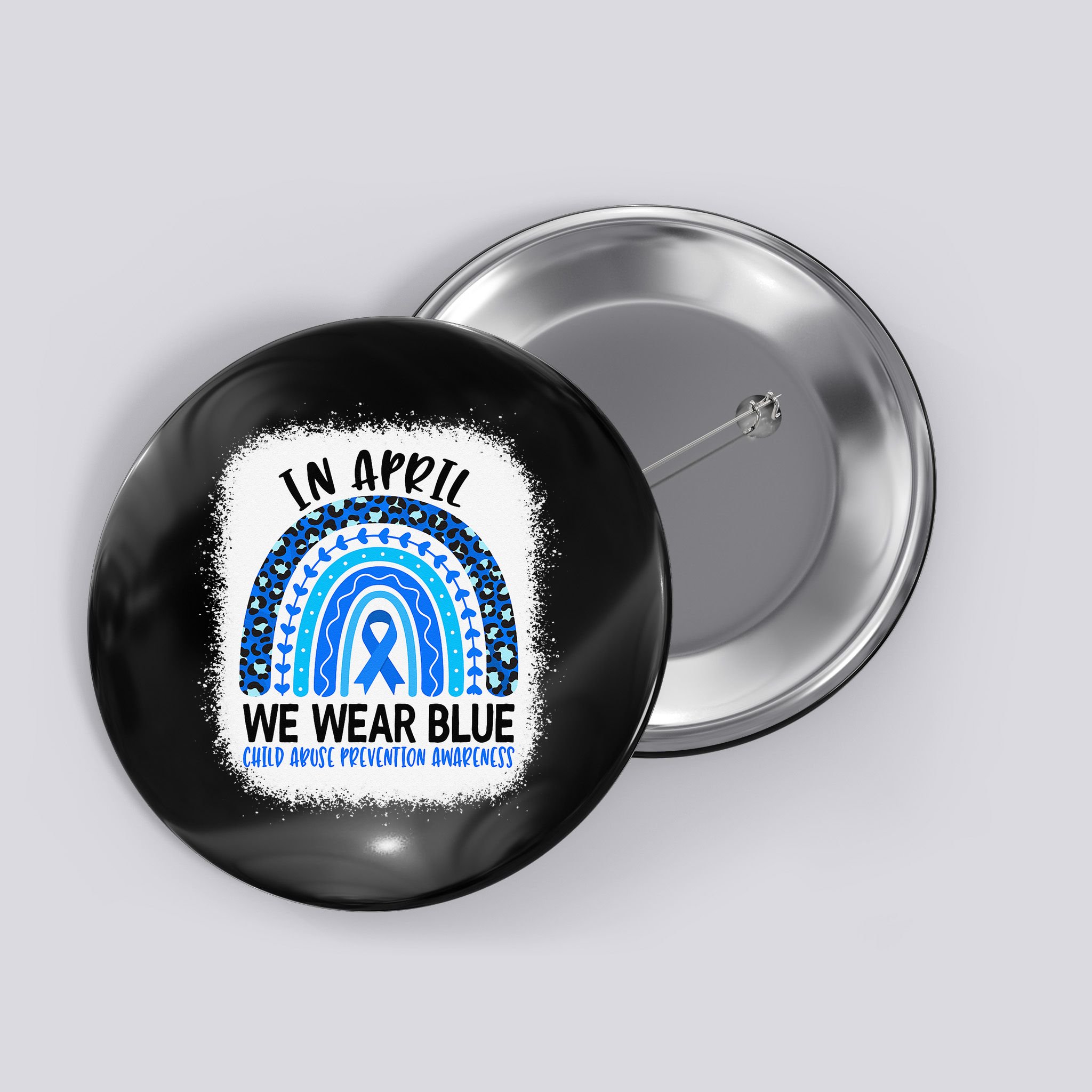 US America Flag Child Abuse Prevention Month April Awareness Button