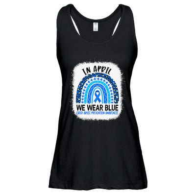 US America Flag Child Abuse Prevention Month April Awareness Ladies Essential Flowy Tank