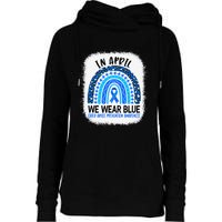 US America Flag Child Abuse Prevention Month April Awareness Womens Funnel Neck Pullover Hood