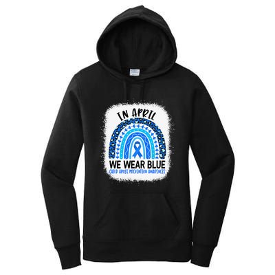 US America Flag Child Abuse Prevention Month April Awareness Women's Pullover Hoodie