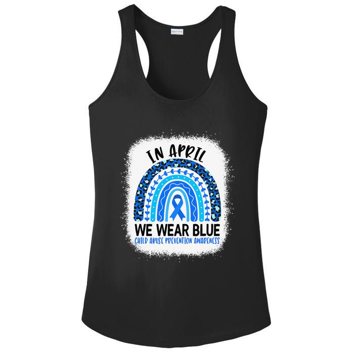 US America Flag Child Abuse Prevention Month April Awareness Ladies PosiCharge Competitor Racerback Tank