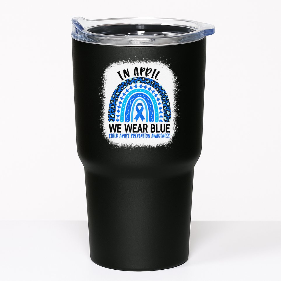 US America Flag Child Abuse Prevention Month April Awareness Tumbler
