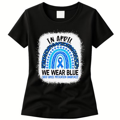 US America Flag Child Abuse Prevention Month April Awareness Womens T-Shirt