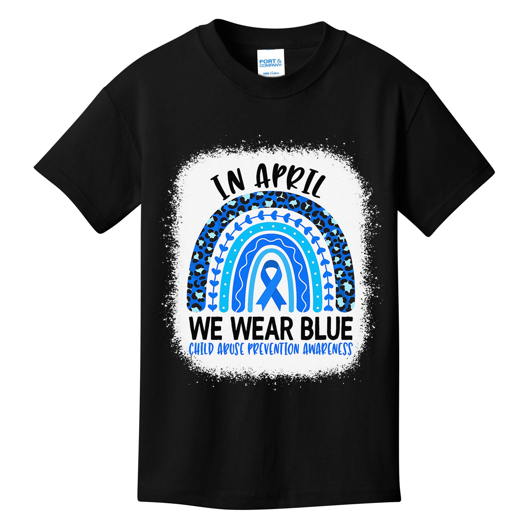 US America Flag Child Abuse Prevention Month April Awareness Kids T-Shirt