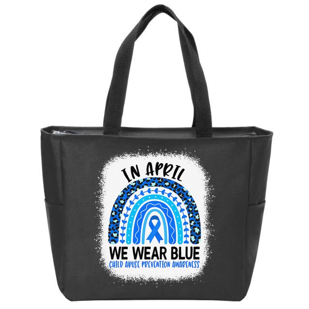US America Flag Child Abuse Prevention Month April Awareness Zip Tote Bag