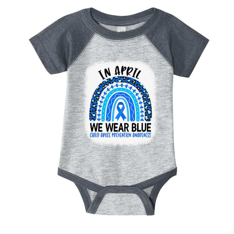 US America Flag Child Abuse Prevention Month April Awareness Infant Baby Jersey Bodysuit