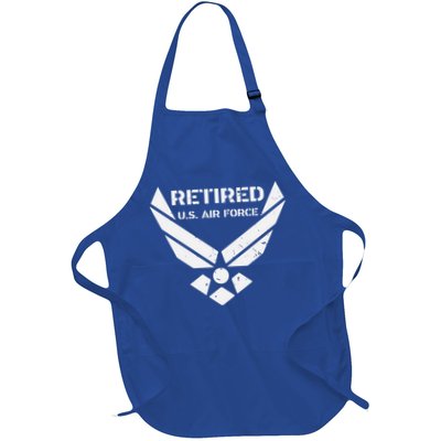 US Air Force Retired Gift Full-Length Apron With Pockets