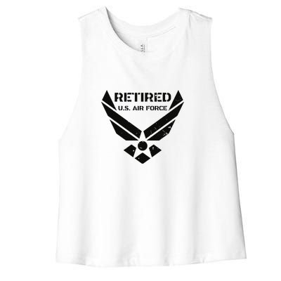 US Air Force Retired Gift Women's Racerback Cropped Tank