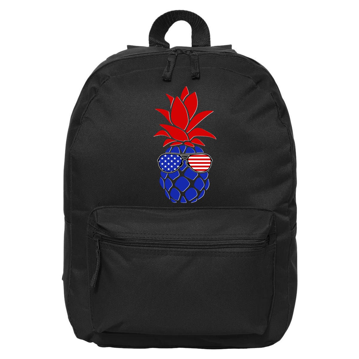 USA American Flag Sunglasses Pineapple 16 in Basic Backpack