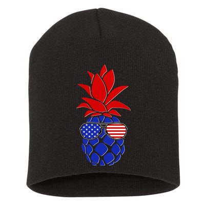 USA American Flag Sunglasses Pineapple Short Acrylic Beanie
