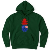 USA American Flag Sunglasses Pineapple Hoodie