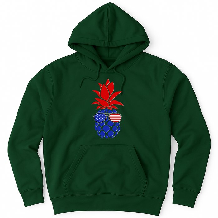 USA American Flag Sunglasses Pineapple Hoodie
