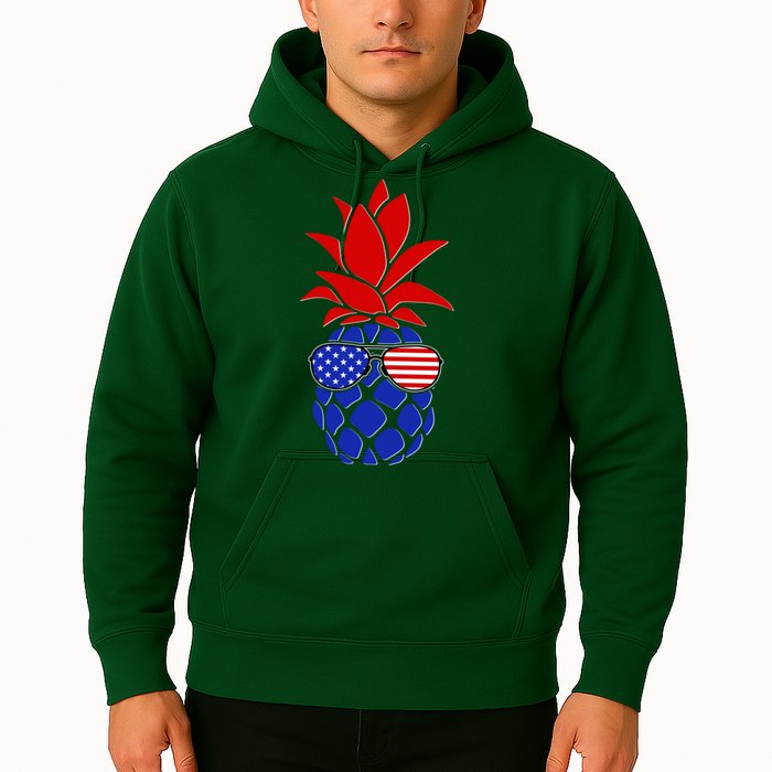 USA American Flag Sunglasses Pineapple Hoodie