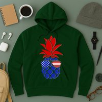 USA American Flag Sunglasses Pineapple Hoodie