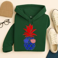USA American Flag Sunglasses Pineapple Hoodie