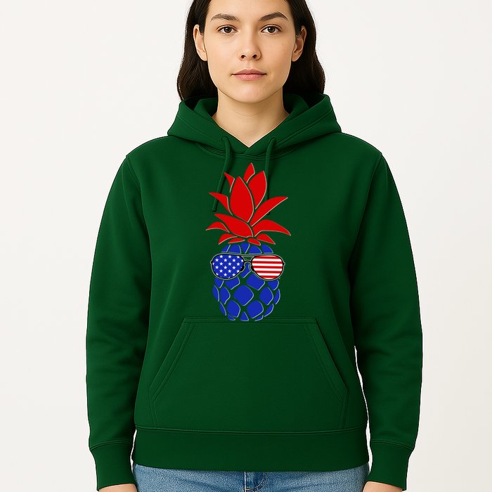 USA American Flag Sunglasses Pineapple Hoodie