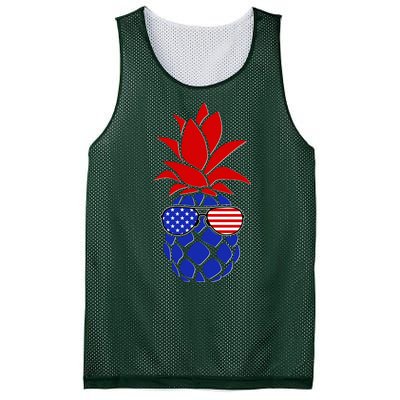 USA American Flag Sunglasses Pineapple Mesh Reversible Basketball Jersey Tank