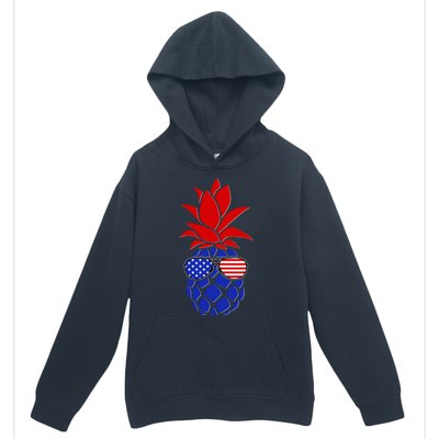 USA American Flag Sunglasses Pineapple Urban Pullover Hoodie