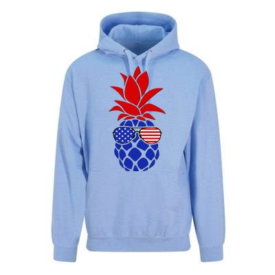 USA American Flag Sunglasses Pineapple Unisex Surf Hoodie