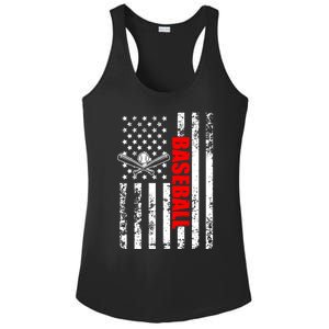 Us American Flag Baseball Patriotic Baseball Funny Gift Ladies PosiCharge Competitor Racerback Tank