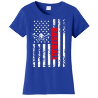 Us American Flag Baseball Patriotic Baseball Funny Gift Women's T-Shirt