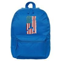 Us American Flag Basketball Patriotic Athlete Print Gift 16 in Basic Backpack