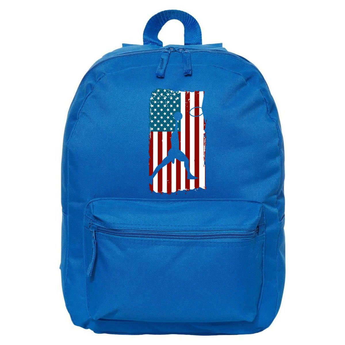 Us American Flag Basketball Patriotic Athlete Print Gift 16 in Basic Backpack