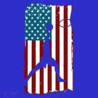 Us American Flag Basketball Patriotic Athlete Print Gift Premium T-Shirt