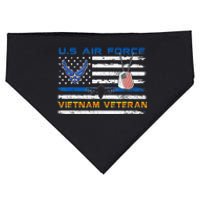 U.S Air Force Vietnam Veteran, USAF Veteran Flag Vintage USA-Made Doggie Bandana