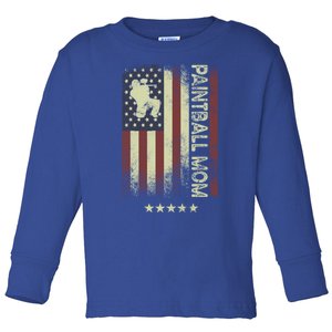 Usa American Flag Cool Gift Paintball Mom Meaningful Gift Toddler Long Sleeve Shirt