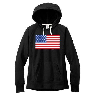 Us American Flag Pocket Print Funny Gift Crewneck Gift Women's Fleece Hoodie