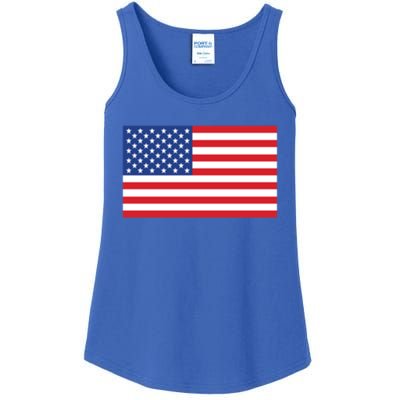 Us American Flag Pocket Print Funny Gift Crewneck Gift Ladies Essential Tank