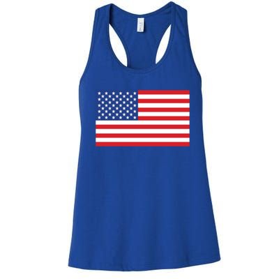 Us American Flag Pocket Print Funny Gift Crewneck Gift Women's Racerback Tank